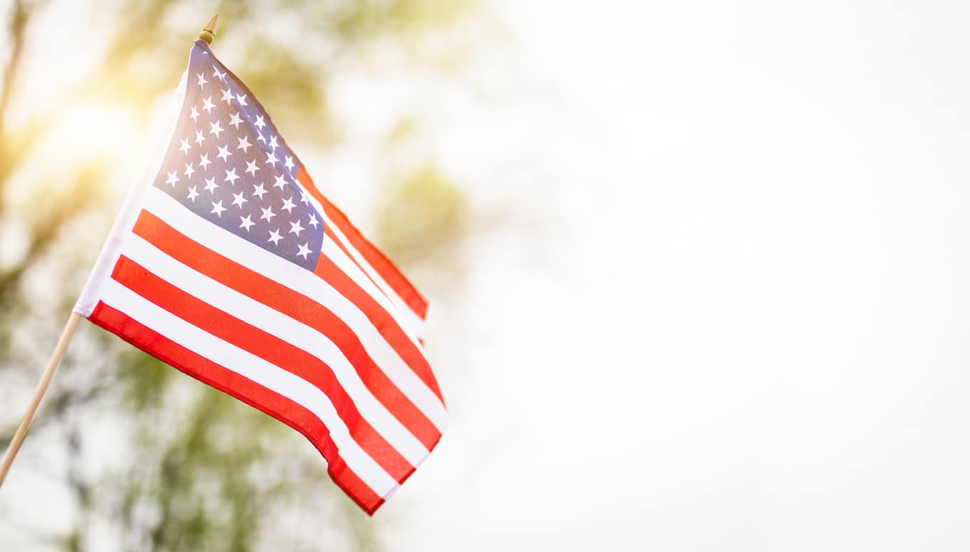 American flag for Memorial Day, 4th of July, Labour Day. Independence Day.